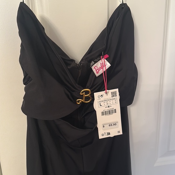 NWT Zara Special collection x BARBIE™ MATTEL LONG JUMPSUIT SZ L - Picture 8 of 12